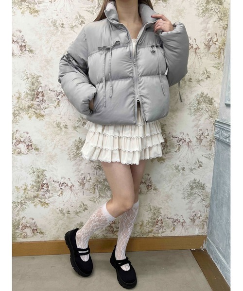 PHILLY（フィリー）の「リボンデザインパファーブルゾン（ブルゾン・レディース・ブラック/アイボリー/グレー・FREE）」の13枚目の写真