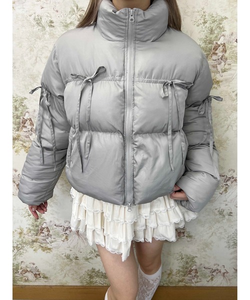 PHILLY（フィリー）の「リボンデザインパファーブルゾン（ブルゾン・レディース・ブラック/アイボリー/グレー・FREE）」の15枚目の写真