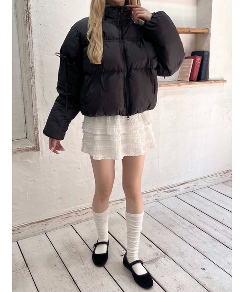 PHILLY（フィリー）の「リボンデザインパファーブルゾン（ブルゾン・レディース・ブラック/アイボリー/グレー・FREE）」の22枚目の写真