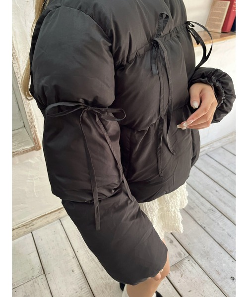 PHILLY（フィリー）の「リボンデザインパファーブルゾン（ブルゾン・レディース・ブラック/アイボリー/グレー・FREE）」の21枚目の写真