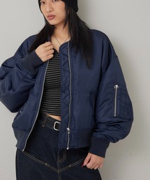 ブルゾン MA-1 ワンピース デニム フード付き」に該当するジャケット