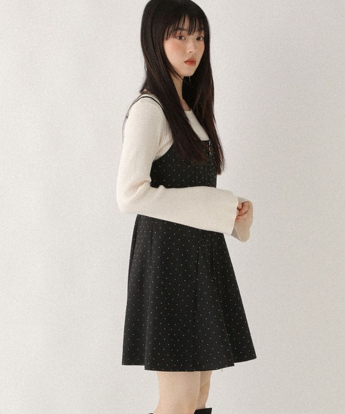 ワンピース kaz サーキュラーZIPキャミミニワンピース 602802（ワンピース）｜Heather