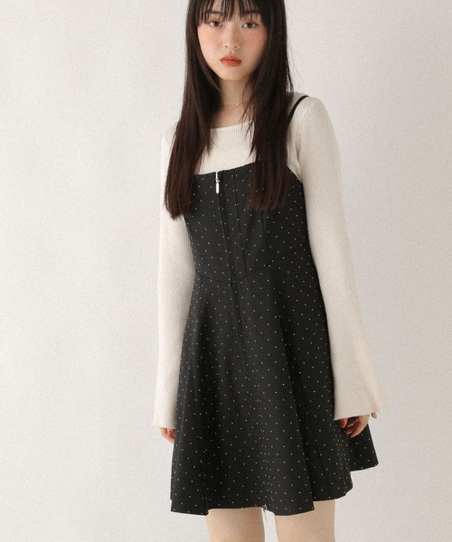 セール】サーキュラーZIPキャミミニワンピース 602802（ワンピース