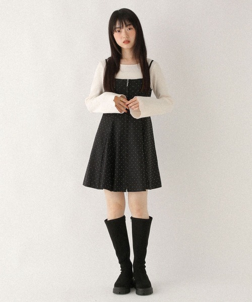 セール】サーキュラーZIPキャミミニワンピース 602802（ワンピース