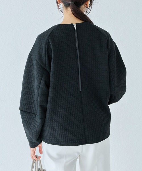 INCEDE（インシード）の「バックジップ キルトドルマンプルオーバー（Tシャツ/カットソー・レディース・チャコールグレー/ブラック・M/L/LL）」の18枚目の写真