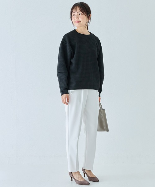 INCEDE（インシード）の「バックジップ キルトドルマンプルオーバー（Tシャツ/カットソー・レディース・チャコールグレー/ブラック・M/L/LL）」の20枚目の写真