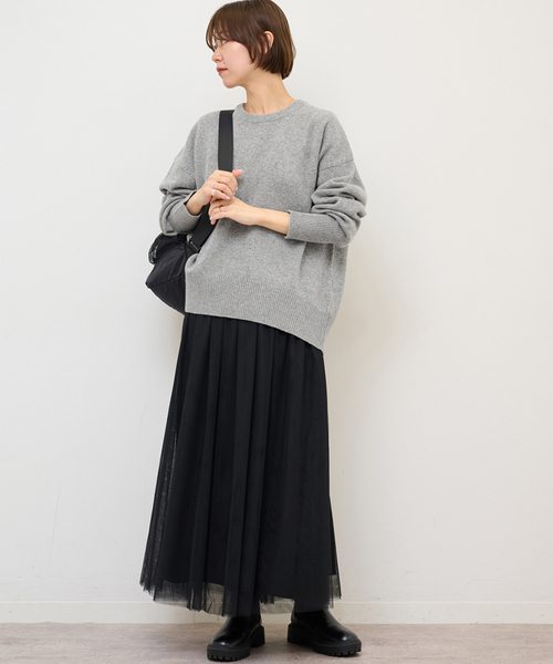 JOURNAL STANDARD relume（ジャーナルスタンダード　レリューム）の「《追加》ハミルトンウールクループルオーバー（ニット/セーター・レディース・グレー/チャコールグレー/レッド・FREE）」の11枚目の写真