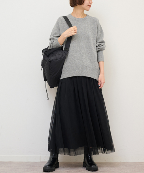 JOURNAL STANDARD relume（ジャーナルスタンダード　レリューム）の「《追加》ハミルトンウールクループルオーバー（ニット/セーター・レディース・グレー/チャコールグレー/レッド・FREE）」の12枚目の写真