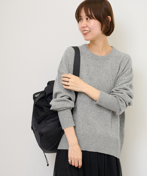 JOURNAL STANDARD relume（ジャーナルスタンダード　レリューム）の「《追加》ハミルトンウールクループルオーバー（ニット/セーター・レディース・グレー/チャコールグレー/レッド・FREE）」の16枚目の写真