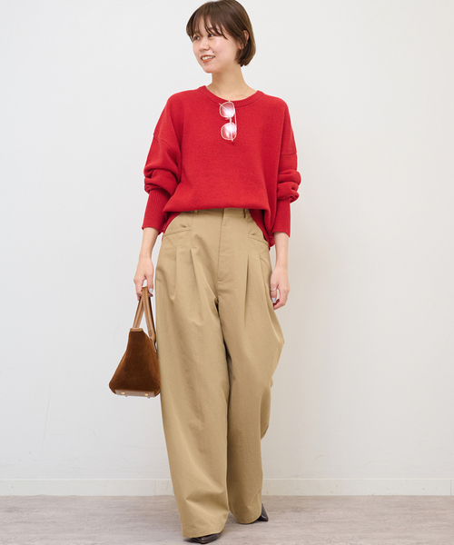 JOURNAL STANDARD relume（ジャーナルスタンダード　レリューム）の「《追加》ハミルトンウールクループルオーバー（ニット/セーター・レディース・グレー/チャコールグレー/レッド・FREE）」の20枚目の写真