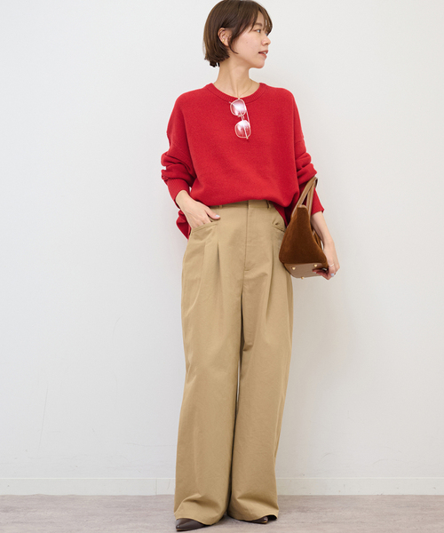 JOURNAL STANDARD relume（ジャーナルスタンダード　レリューム）の「《追加》ハミルトンウールクループルオーバー（ニット/セーター・レディース・グレー/チャコールグレー/レッド・FREE）」の22枚目の写真