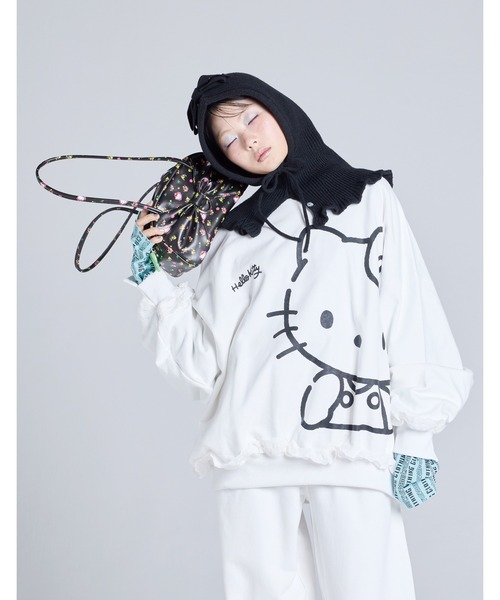 ハローキティコラボ(ハローキティコラボ)の「hello kitty x little sunny bite ribbon bag(ハンドバッグ・レディース・ピンク/ホワイト/ブラック・FREE)」の15枚目の写真
