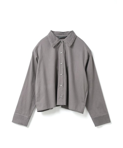 mizuiroind(ミズイロインド)の「mizuiro ind ピンタックカラーシャツ(シャツ/ブラウス・レディース・ブラック/チャコールグレー/オフホワイト/ベージュ・FREE)」の3枚目の写真