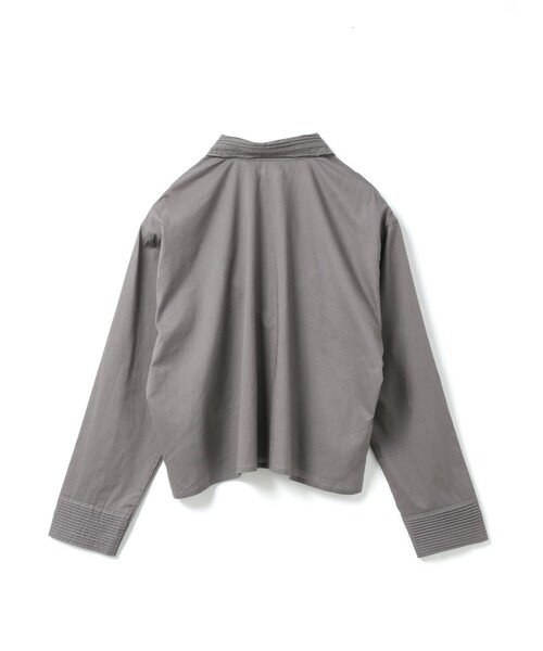 mizuiroind(ミズイロインド)の「mizuiro ind ピンタックカラーシャツ(シャツ/ブラウス・レディース・ブラック/チャコールグレー/オフホワイト/ベージュ・FREE)」の7枚目の写真