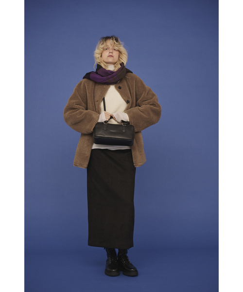 Rouge vif Anna（ルージュヴィフアンナ）の「フェイクスウェードストレッチタイトスカート/ナロースカート（スカート・レディース・モカ/ブラック・36/38）」の20枚目の写真