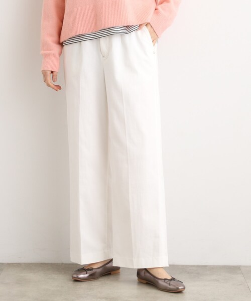 grove（グローブ）の「【あったか裏起毛】デニムライクストレートワイドパンツ（その他パンツ・レディース・ネイビー/ブラック/オフホワイト・02/03/01/04/05）」の2枚目の写真