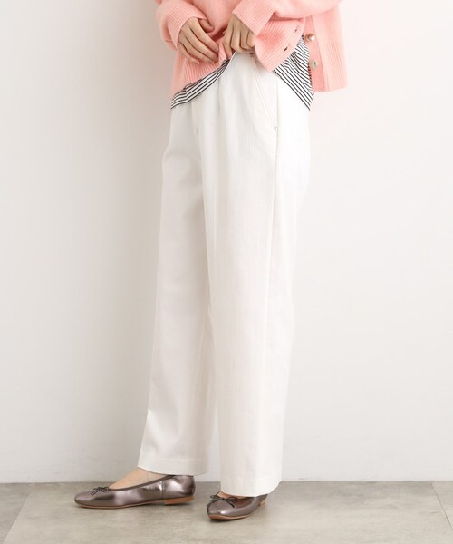 grove（グローブ）の「【あったか裏起毛】デニムライクストレートワイドパンツ（その他パンツ・レディース・ネイビー/ブラック/オフホワイト・02/03/01/04/05）」の5枚目の写真