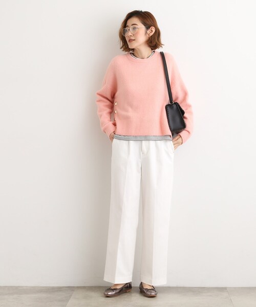 grove（グローブ）の「【あったか裏起毛】デニムライクストレートワイドパンツ（その他パンツ・レディース・ネイビー/ブラック/オフホワイト・02/03/01/04/05）」の6枚目の写真