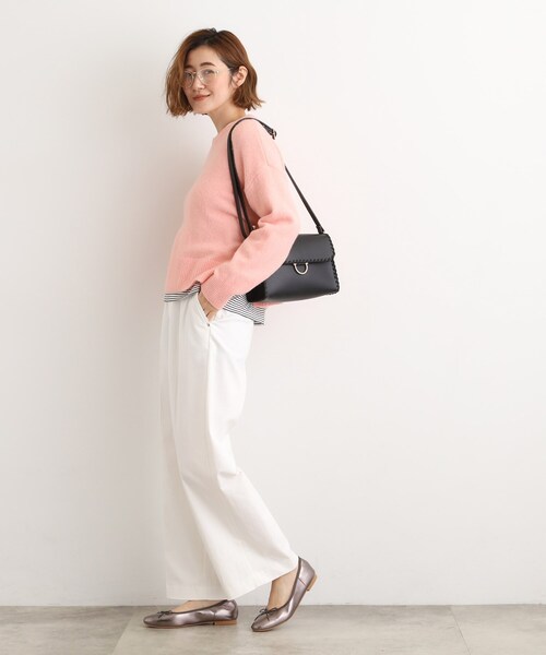 grove（グローブ）の「【あったか裏起毛】デニムライクストレートワイドパンツ（その他パンツ・レディース・ネイビー/ブラック/オフホワイト・02/03/01/04/05）」の7枚目の写真