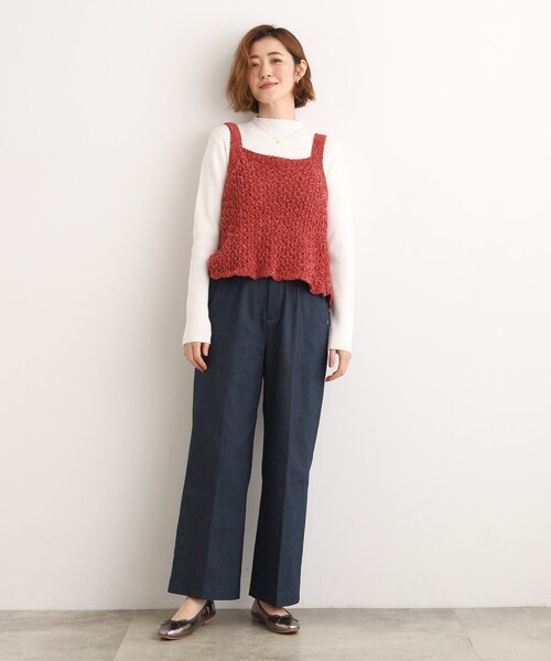 grove（グローブ）の「【あったか裏起毛】デニムライクストレートワイドパンツ（その他パンツ・レディース・ネイビー/ブラック/オフホワイト・02/03/01/04/05）」の16枚目の写真