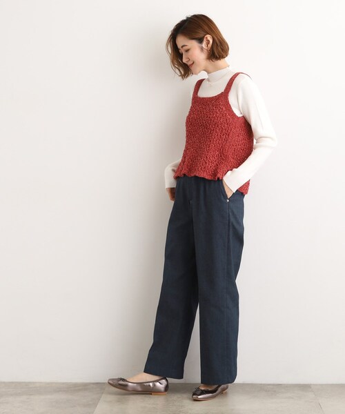 grove（グローブ）の「【あったか裏起毛】デニムライクストレートワイドパンツ（その他パンツ・レディース・ネイビー/ブラック/オフホワイト・02/03/01/04/05）」の17枚目の写真