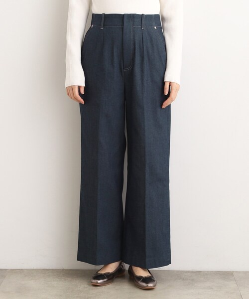 grove（グローブ）の「【あったか裏起毛】デニムライクストレートワイドパンツ（その他パンツ・レディース・ネイビー/ブラック/オフホワイト・02/03/01/04/05）」の19枚目の写真