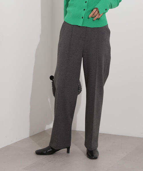 N.（N. Natural Beauty Basic）（エヌエヌナチュラルビューティーベーシック）の「【PS/低身長サイズ】ウォームタッチセンターコバパンツ（その他パンツ・レディース・グレー/ブラウン/ホワイト系その他・MEDIUM/P/S）」の4枚目の写真