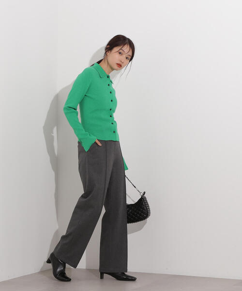 N.（N. Natural Beauty Basic）（エヌエヌナチュラルビューティーベーシック）の「【PS/低身長サイズ】ウォームタッチセンターコバパンツ（その他パンツ・レディース・グレー/ブラウン/ホワイト系その他・MEDIUM/P/S）」の6枚目の写真