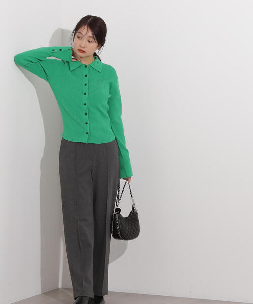 N.（N. Natural Beauty Basic）（エヌエヌナチュラルビューティーベーシック）の「【PS/低身長サイズ】ウォームタッチセンターコバパンツ（その他パンツ・レディース・グレー/ブラウン/ホワイト系その他・MEDIUM/P/S）」の7枚目の写真