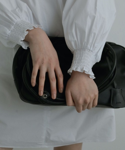 anuke/アンヌーク] エコレザー ボストンバッグ（ショルダーバッグ