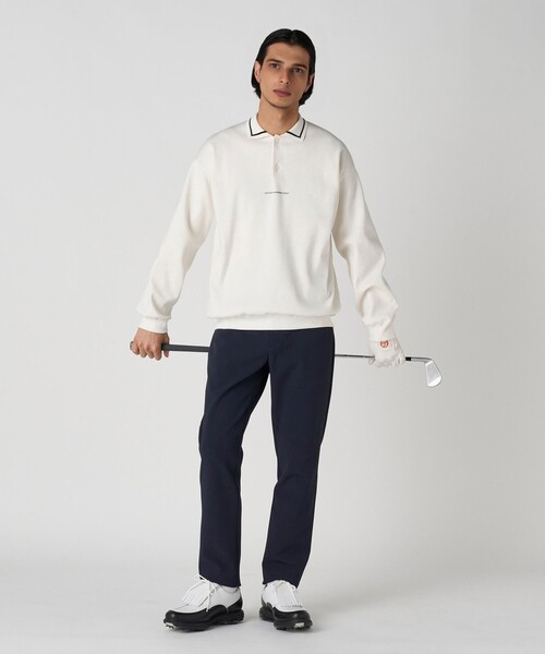 【新品未使用】UNITED ARROWS ニットポロシャツ M BEAUTY＆YOUTH UNITED ARROWS ポロシャツ 「OWNESS」 SNOW WASH