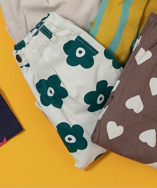 BREEZE（ブリーズ）の「【裏起毛】あったかシェフパンツ_ジュニア対応（その他パンツ・キッズ・ブルー/オフホワイト/ブラック/ブラウン/グリーン/レッド/ライトインディゴブルー/キナリ/ストライプ・80/90/100/110/120/130/140）」の5枚目の写真