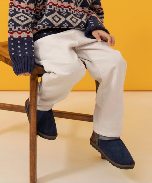 BREEZE（ブリーズ）の「【裏起毛】あったかシェフパンツ_ジュニア対応（その他パンツ・キッズ・ブルー/オフホワイト/ブラック/ブラウン/グリーン/レッド/ライトインディゴブルー/キナリ/ストライプ・80/90/100/110/120/130/140）」の2枚目の写真