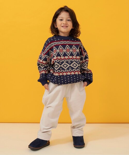 BREEZE（ブリーズ）の「【裏起毛】あったかシェフパンツ_ジュニア対応（その他パンツ・キッズ・ブルー/オフホワイト/ブラック/ブラウン/グリーン/レッド/ライトインディゴブルー/キナリ/ストライプ・80/90/100/110/120/130/140）」の15枚目の写真