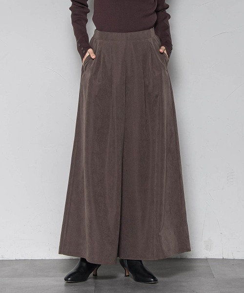 MAYSON GREY（メイソングレイ）の「スウェードライクキュロットパンツ≪手洗い可能≫（その他パンツ・レディース・オフホワイト/ブラック/チャコールグレー/ブラウン・M/S）」の4枚目の写真