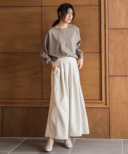 MAYSON GREY（メイソングレイ）の「スウェードライクキュロットパンツ≪手洗い可能≫（その他パンツ・レディース・オフホワイト/ブラック/チャコールグレー/ブラウン・M/S）」の5枚目の写真