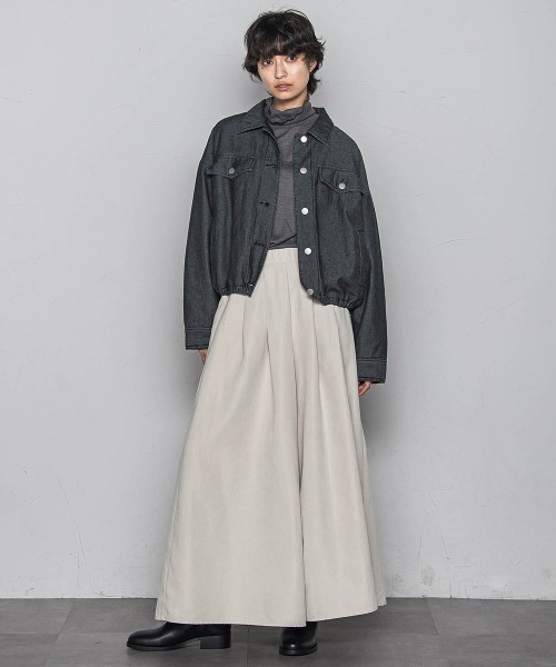 MAYSON GREY（メイソングレイ）の「スウェードライクキュロットパンツ≪手洗い可能≫（その他パンツ・レディース・オフホワイト/ブラック/チャコールグレー/ブラウン・M/S）」の14枚目の写真