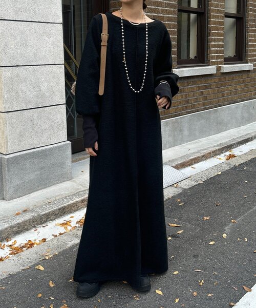 DouDou（ドゥドゥ）の「【インフルエンサー SAKURA企画】イタリアンエアリーワンピース（ワンピース・レディース・チャコールグレー/ライトベージュ/ネイビー/ブラック/グレー・TM/FREE）」の11枚目の写真