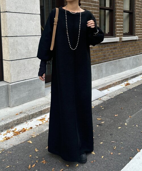 DouDou（ドゥドゥ）の「【インフルエンサー SAKURA企画】イタリアンエアリーワンピース（ワンピース・レディース・チャコールグレー/ライトベージュ/ネイビー/ブラック/グレー・TM/FREE）」の12枚目の写真