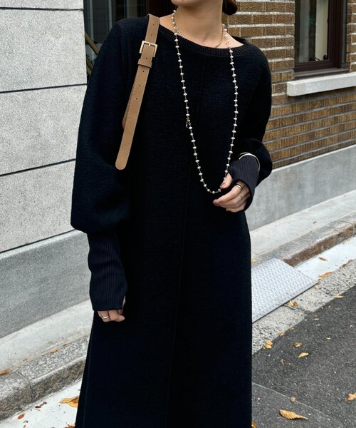 DouDou（ドゥドゥ）の「【インフルエンサー SAKURA企画】イタリアンエアリーワンピース（ワンピース・レディース・チャコールグレー/ライトベージュ/ネイビー/ブラック/グレー・TM/FREE）」の17枚目の写真