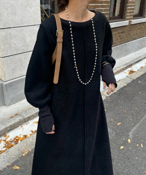 DouDou（ドゥドゥ）の「【インフルエンサー SAKURA企画】イタリアンエアリーワンピース（ワンピース・レディース・チャコールグレー/ライトベージュ/ネイビー/ブラック/グレー・TM/FREE）」の18枚目の写真