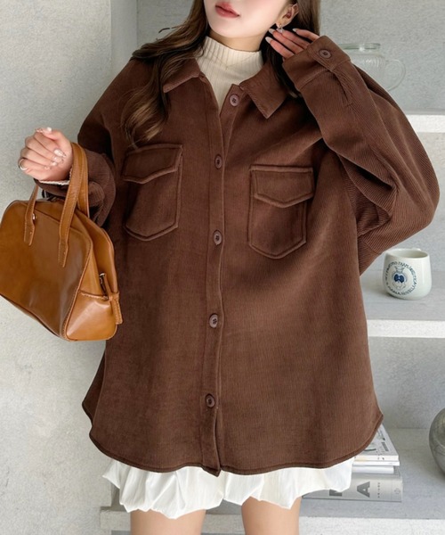 桃太郎ジーンズ　コーデュロイダブルポケットジャケット ブラウン 桃太郎ジーンズ（MOMOTARO JEANS） ジャケット アウター コーデュロイ