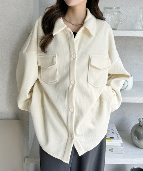 Ada.(エイダ)の「コーデュロイ ダブルポケット シャツ ジャケット(その他アウター・レディース・ブラウン/アイボリー/ブラック・M)」の22枚目の写真