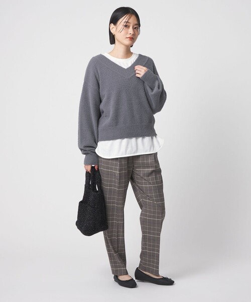 A DAY IN THE LIFE UNITED ARROWS(アデイインザライフユナイテッドアローズ)の「フワフワ Vネックニット <A DAY IN THE LIFE(ニット/セーター・レディース・コバルトブルー/ダークグレー/ライトピンク・FREE)」の6枚目の写真