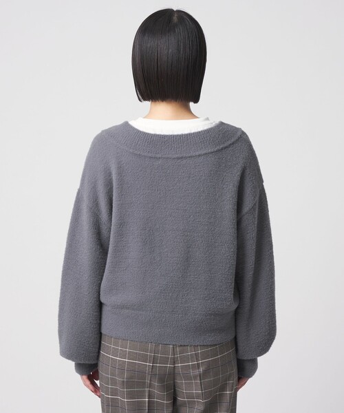 A DAY IN THE LIFE UNITED ARROWS(アデイインザライフユナイテッドアローズ)の「フワフワ Vネックニット <A DAY IN THE LIFE(ニット/セーター・レディース・コバルトブルー/ダークグレー/ライトピンク・FREE)」の9枚目の写真