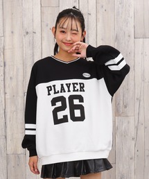 PINKHUNT（ピンクハント）の「PINKHUNT ピンクハント 切替ユニフォーム裏起毛トレーナー 1082K（スウェット・キッズ）」