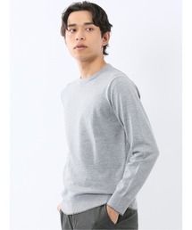 【ウォッシャブル ウール混】m.f.エディトリアル メンズ クルーネック ニット セーター