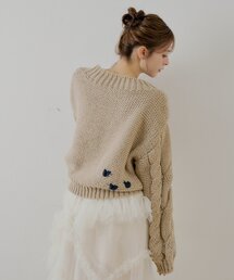 Chico（チコ）の「BIGケーブルローゲージルーズニット（ニット/セーター）」