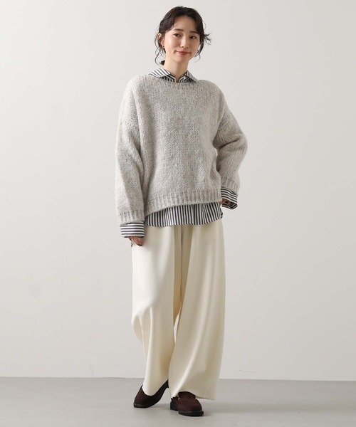 Gready Brilliant(グレディブリリアン)の「BASICシャツ(シャツ/ブラウス・レディース・ブラック×ホワイト/ベージュ系/サックスブルー・38)」の8枚目の写真