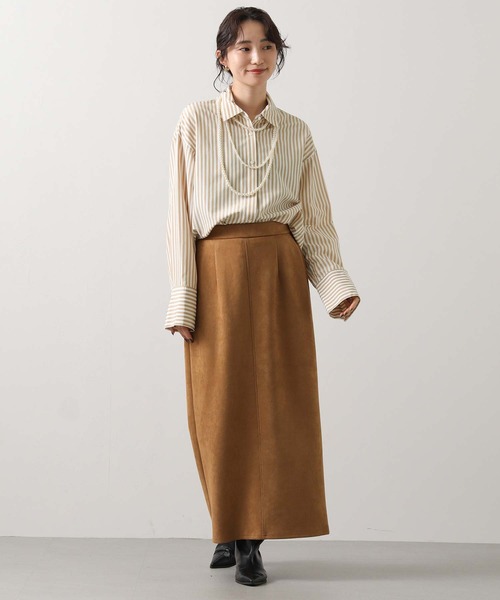 Gready Brilliant(グレディブリリアン)の「BASICシャツ(シャツ/ブラウス・レディース・ブラック×ホワイト/ベージュ系/サックスブルー・38)」の19枚目の写真